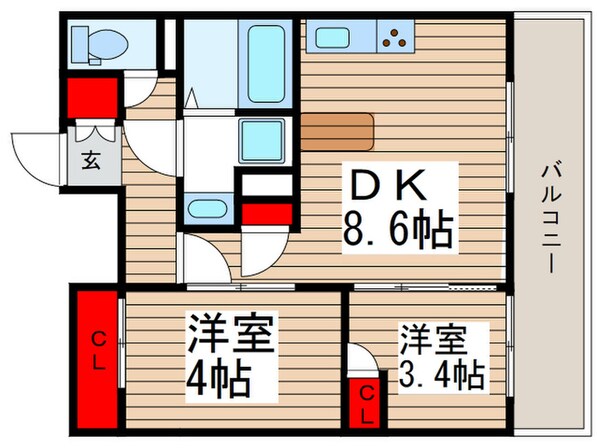 ﾚｼﾞﾃﾞｨｱ新御徒町Ⅱの物件間取画像